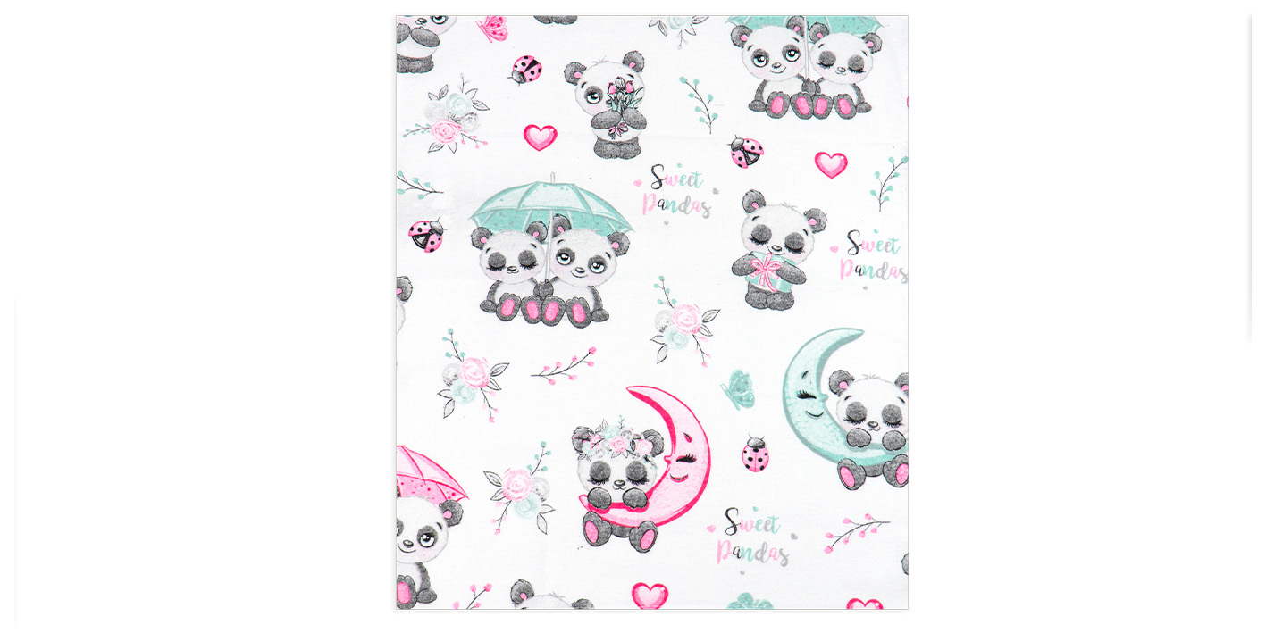 Pielucha flanelowa z ceratką misie miętowe polskie